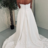 Wedding dress with pockets in satin