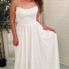 Wedding dress strapless with removable sleeves