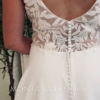 Wedding dress with buttons on back of bodice