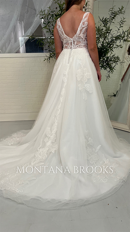 Wedding dress on bride to be