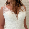 Wedding dress with straps and lace in Aline silhouette