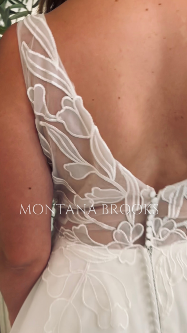 Lace back on a wedding dress