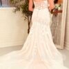 Gorgeous fit and flare wedding dress on bride